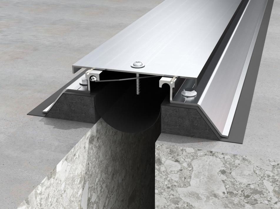 A MegAtec 610 external centre-plate roof expansion joint, rendered