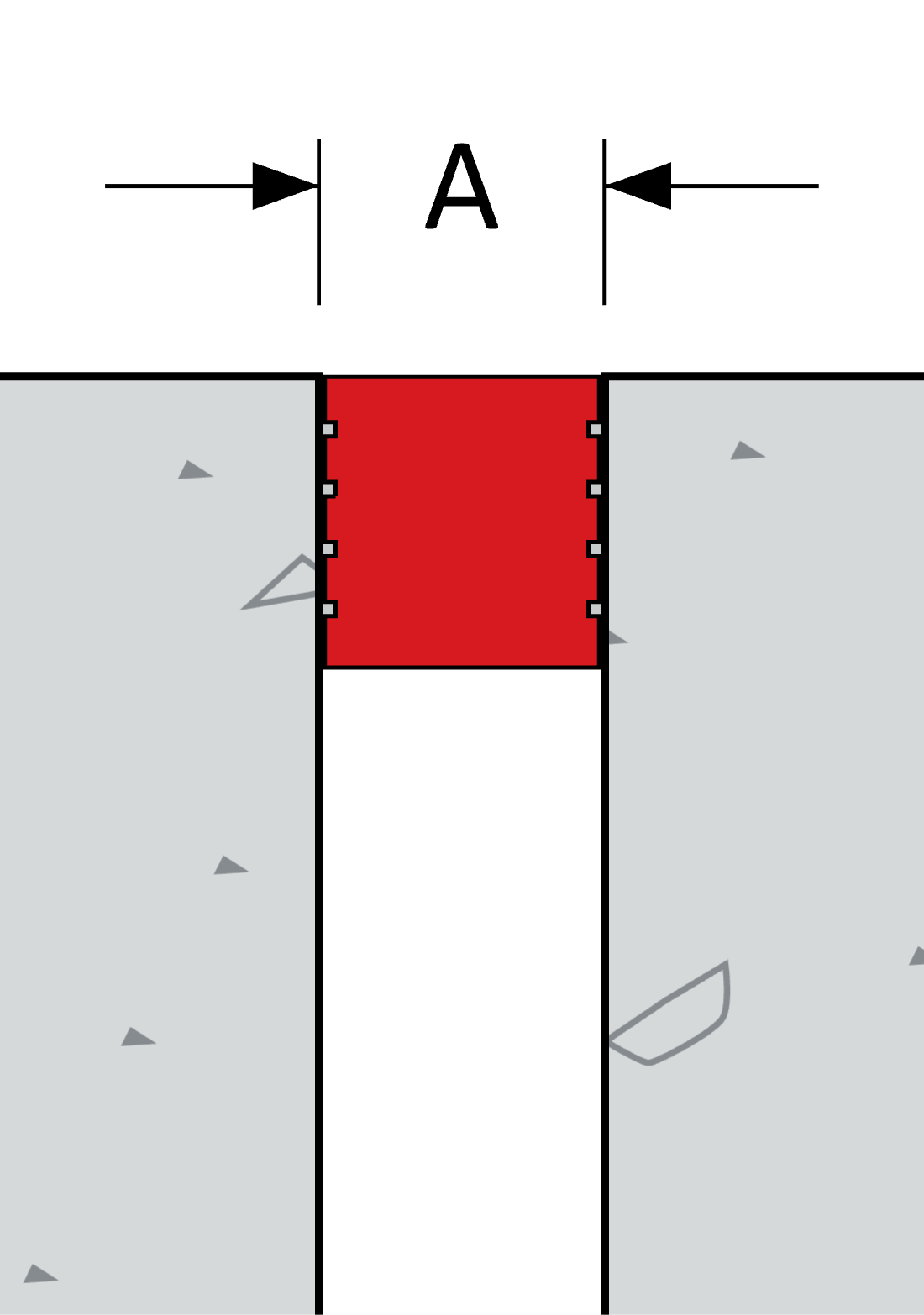 FlexAtec 1000 A01 — cross-section detail (illustration, not to scale)